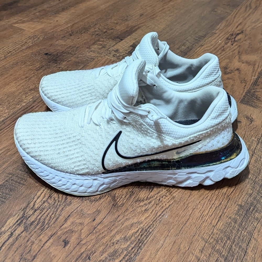 Nike React Infinity Run Flyknit 3 White Black Men's 11.5